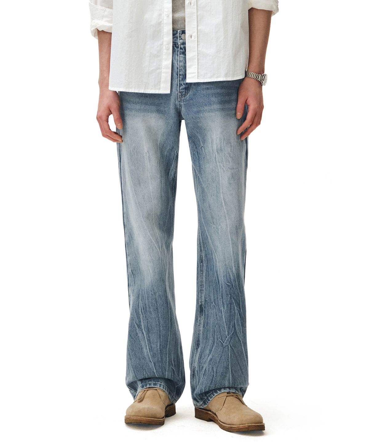 데케트(DECET) Dawn Semi Wide Jeans DCPT002CRBlue2