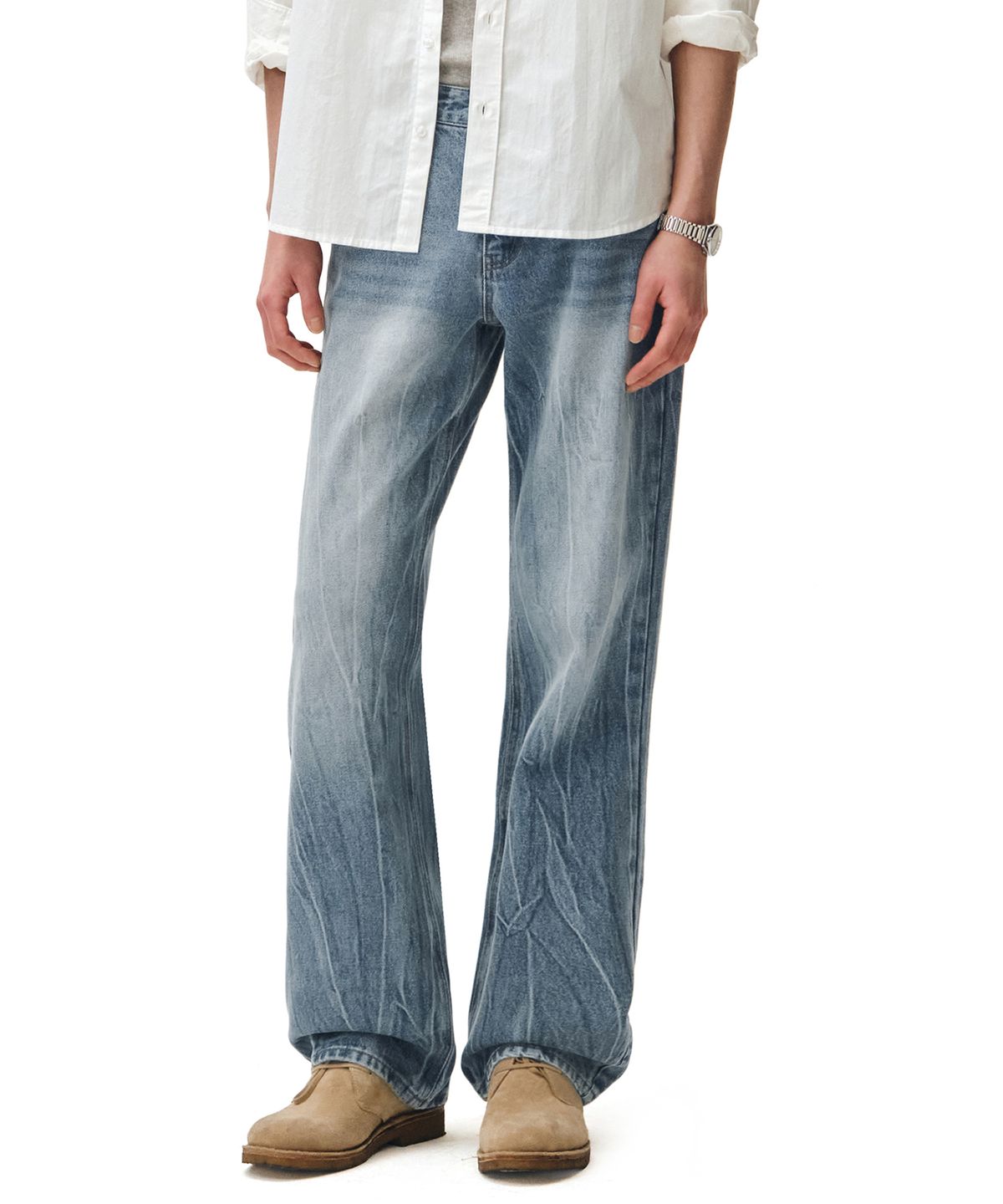데케트(DECET) Dawn Semi Wide Jeans DCPT002CRBlue2