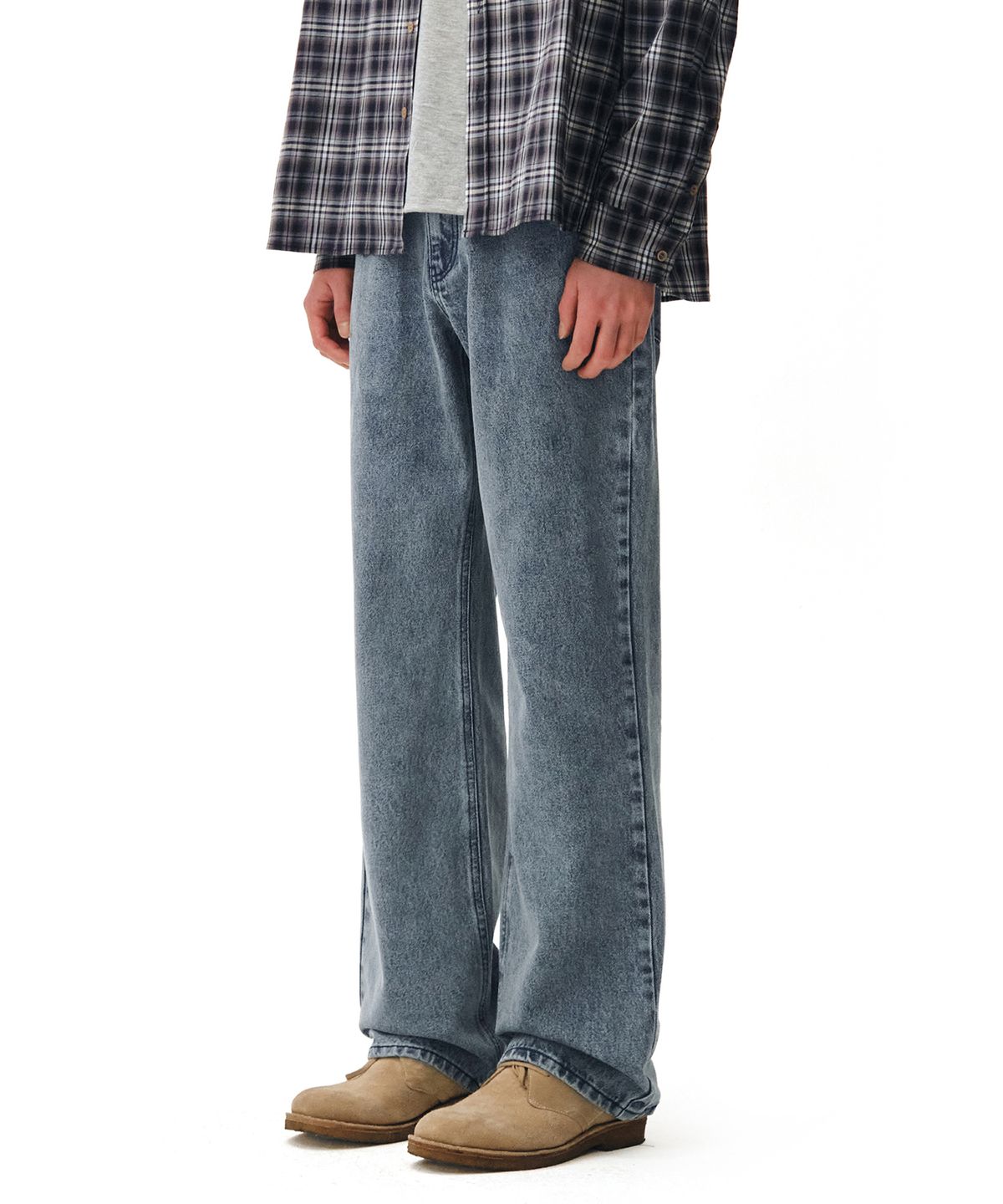 데케트(DECET) Dawn Semi Wide Jeans DCPT002STNGRBlue