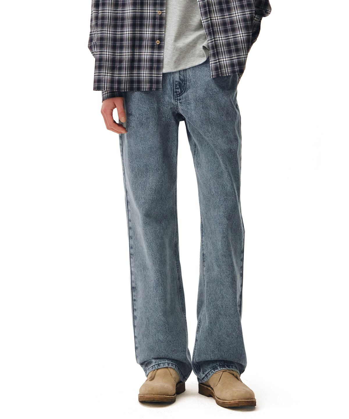 데케트(DECET) Dawn Semi Wide Jeans DCPT002STNGRBlue