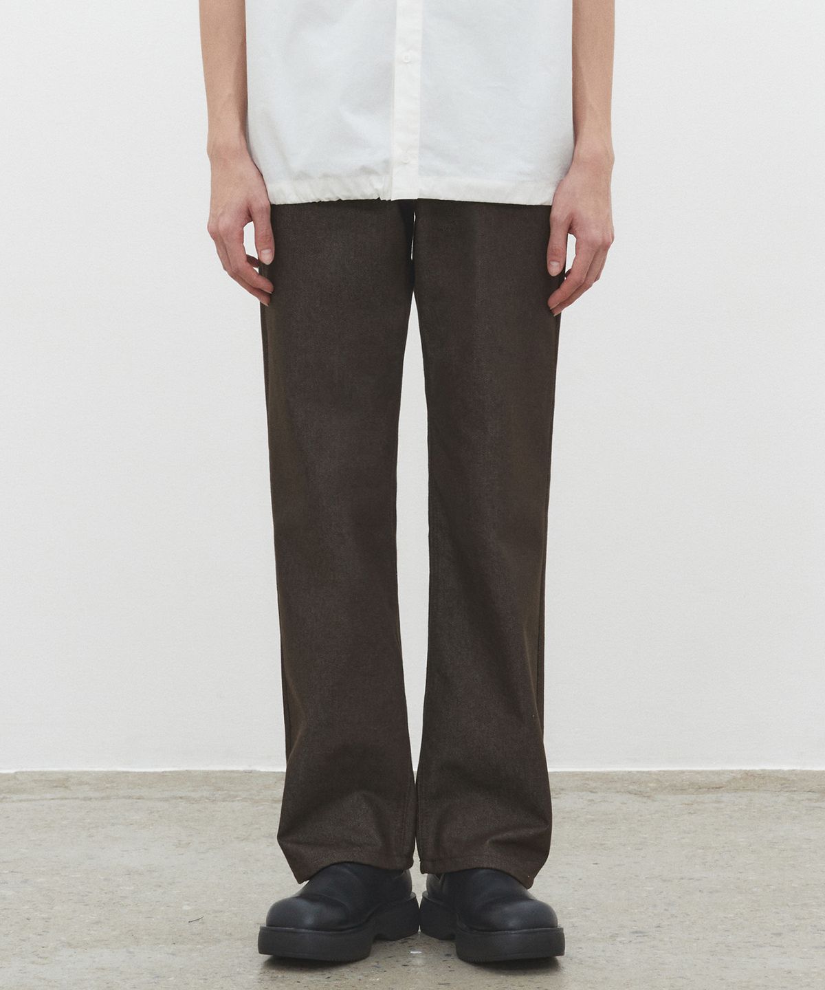 데케트(DECET) Dawn Semi Wide Jeans DCPT002CPBrown