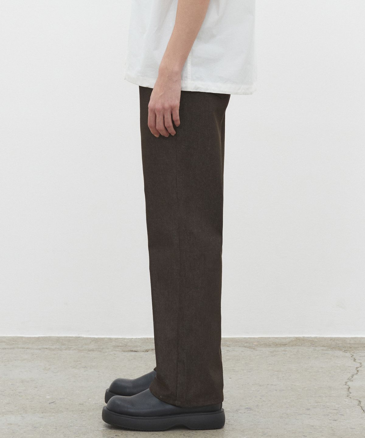 데케트(DECET) Dawn Semi Wide Jeans DCPT002CPBrown