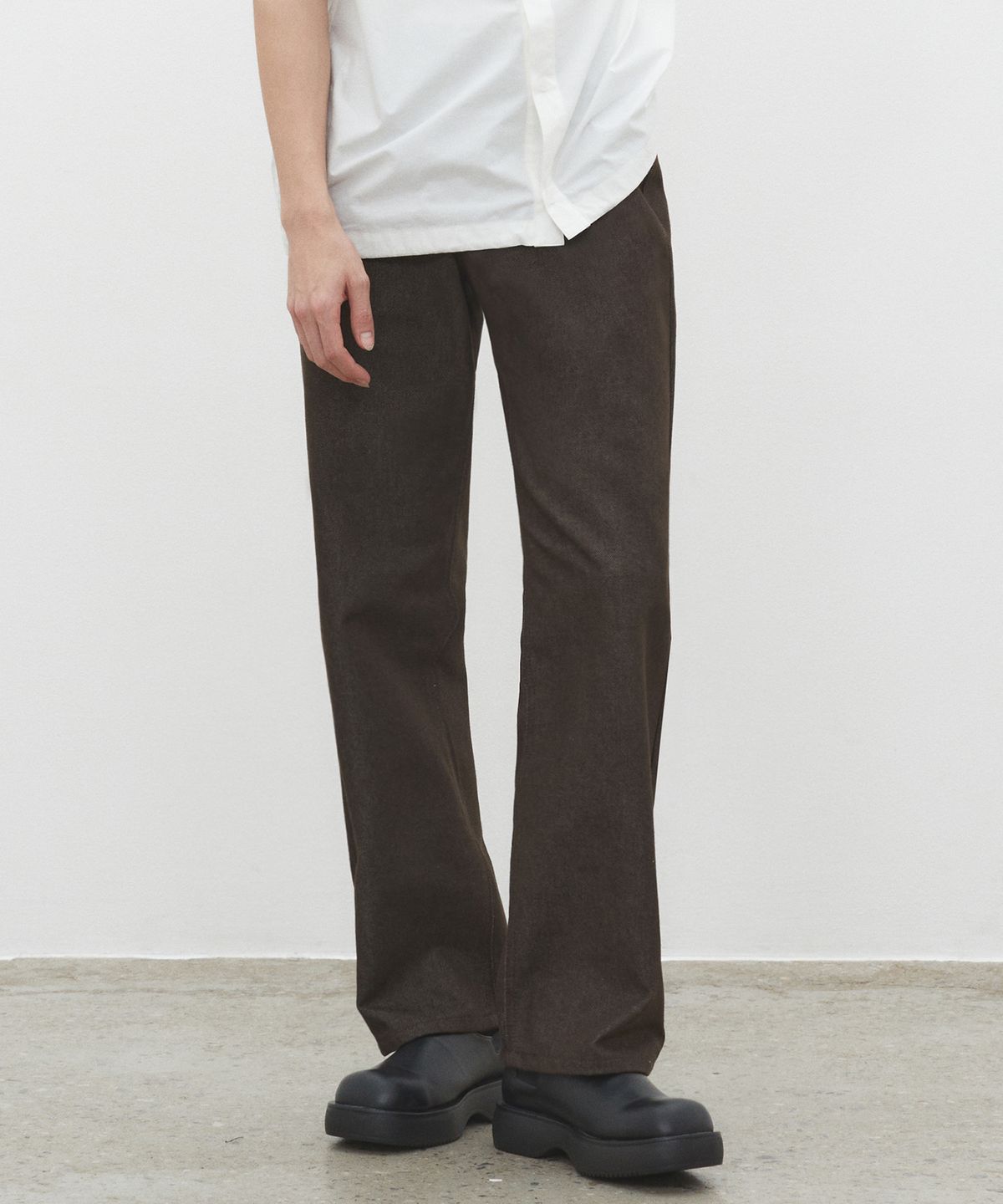 데케트(DECET) Dawn Semi Wide Jeans DCPT002CPBrown
