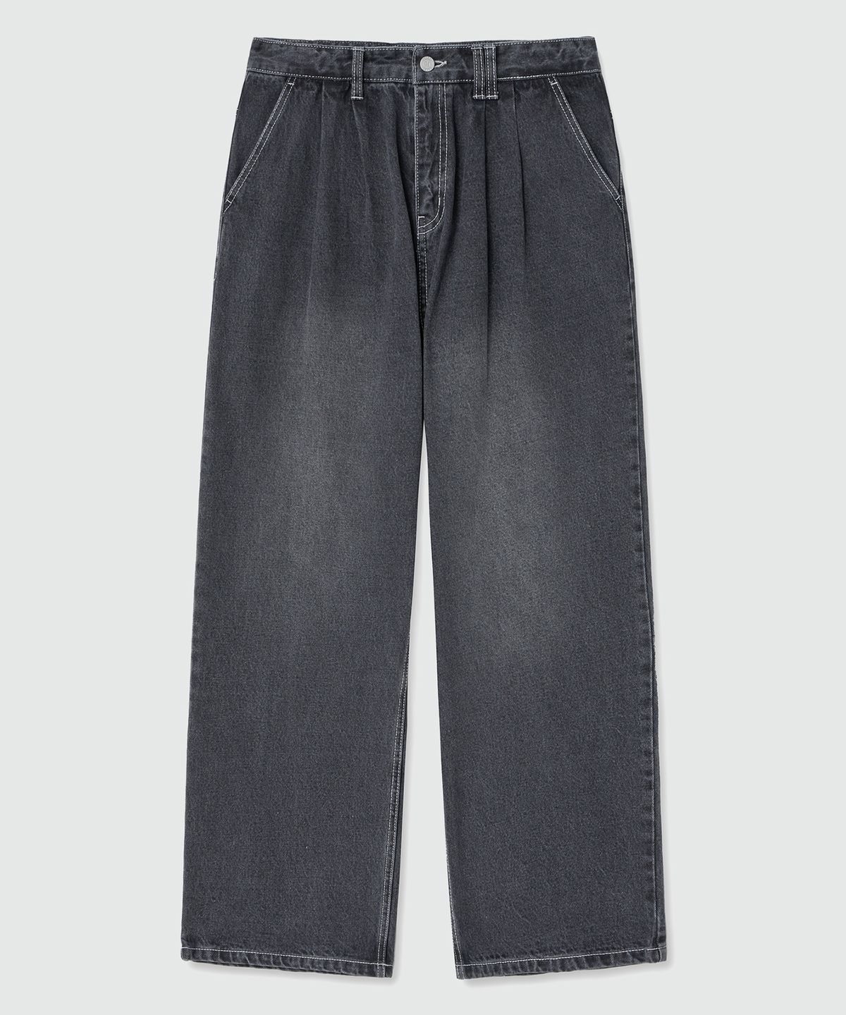 데케트(DECET) Dawn 2Pleats Wide Jeans DCPT007BRBlack
