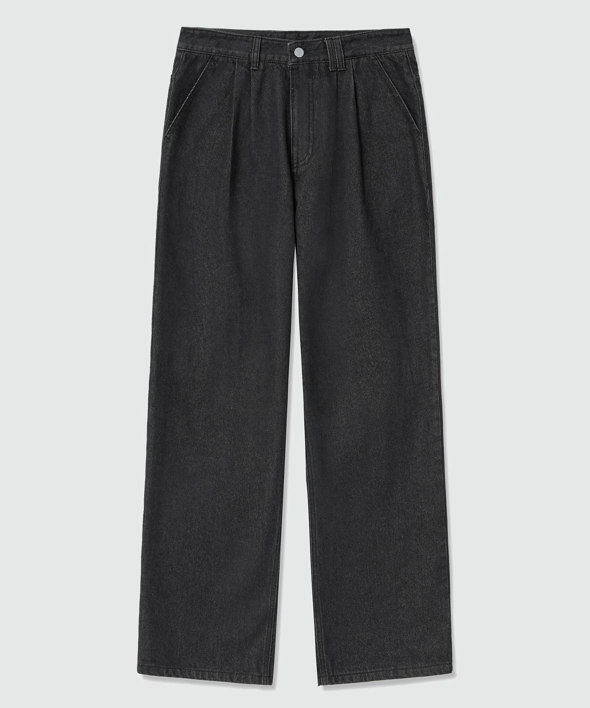 데케트(DECET) Dawn 2Pleats Wide Jeans DCPT007STNBlack