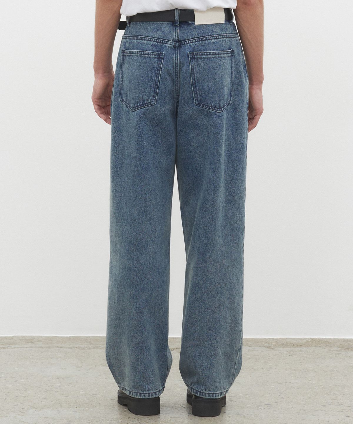 데케트(DECET) Dawn 2Pleats Wide Jeans DCPT007STNGRBlue