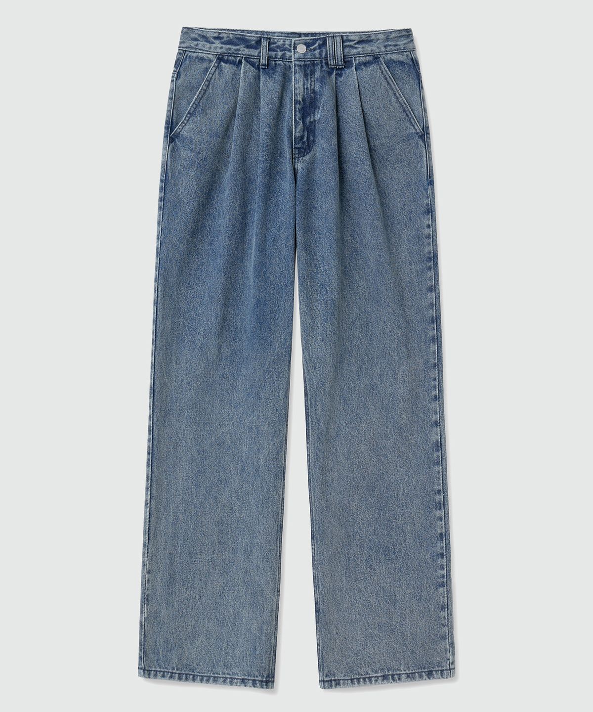데케트(DECET) Dawn 2Pleats Wide Jeans DCPT007STNGRBlue