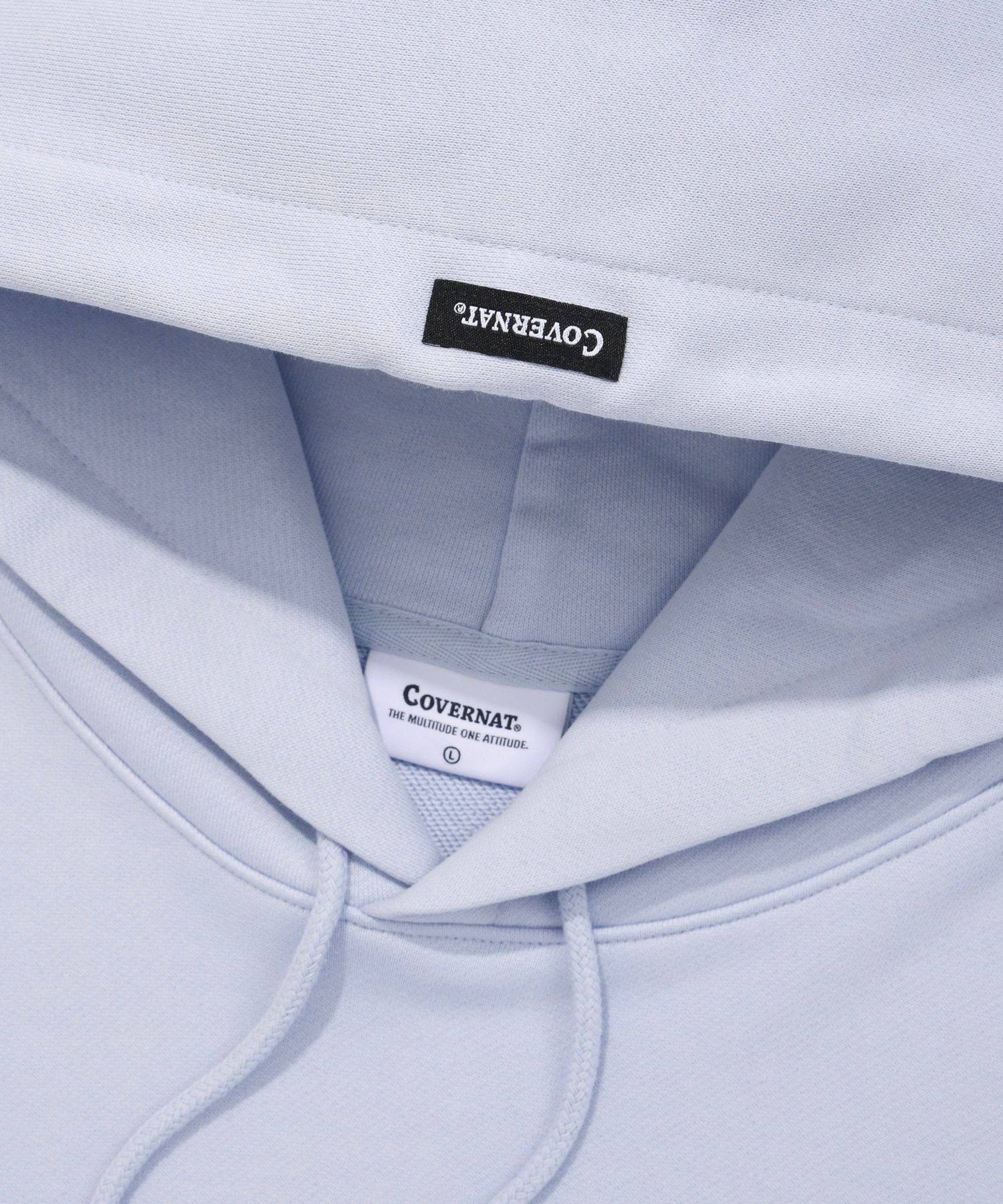 MUSINSA | COVERNAT Authentic Logo Hoodie Light Blue