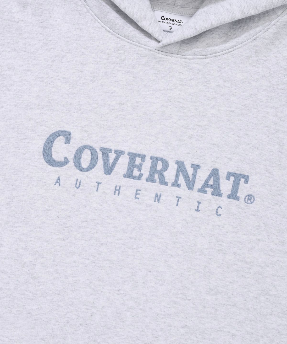 커버낫(COVERNAT) 어센틱 로고 후디 헤더 그레이