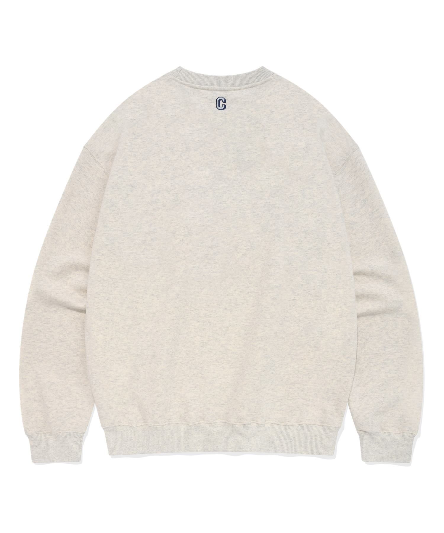 MUSINSA | COVERNAT arch logo sweatshirt oatmeal