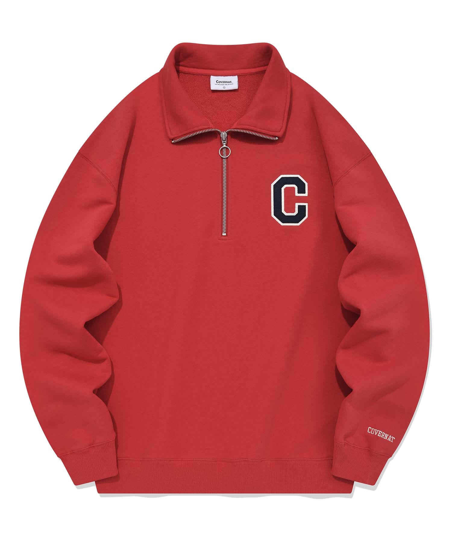 ★関税込★COVERNAT★C LOGO HALF ZIP-UP SWEATSHIRT★ MUSINSA | COVERNAT C Logo Half Zip-up Sweatshirt Red