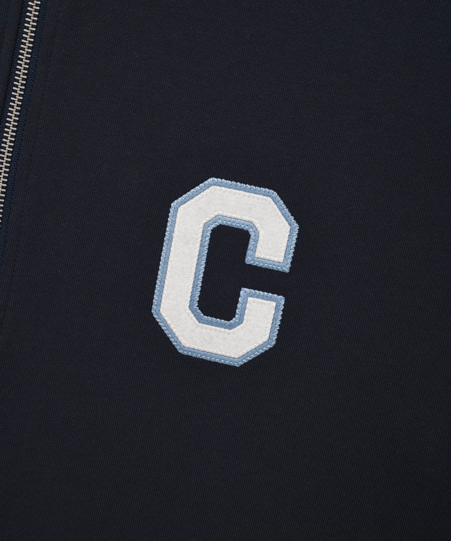 MUSINSA | COVERNAT C logo half zip-up sweatshirt navy