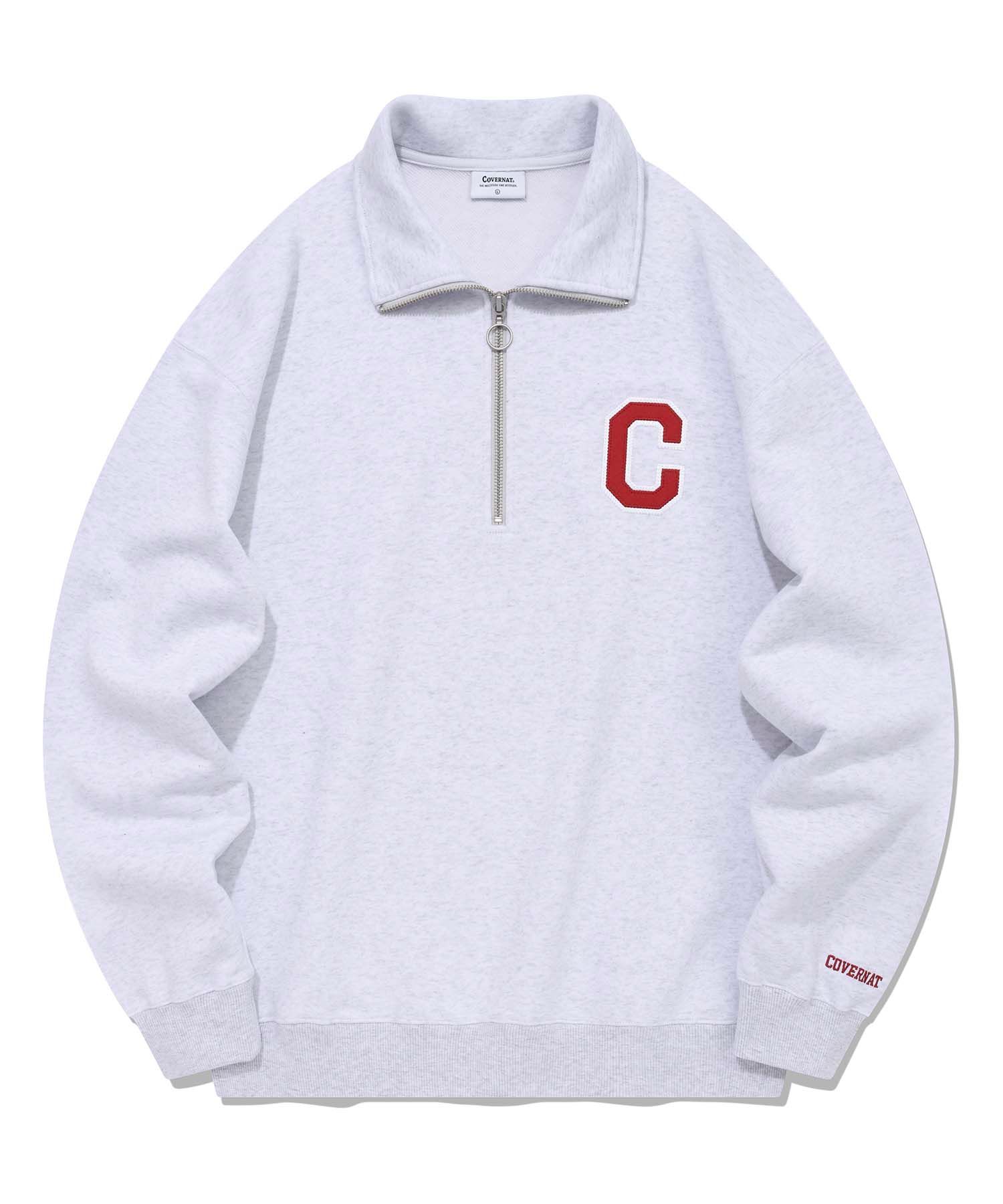 【COVERNAT】 C Logo Half Zip-up MUSINSA | COVERNAT C logo half zip-up sweatshirt navy