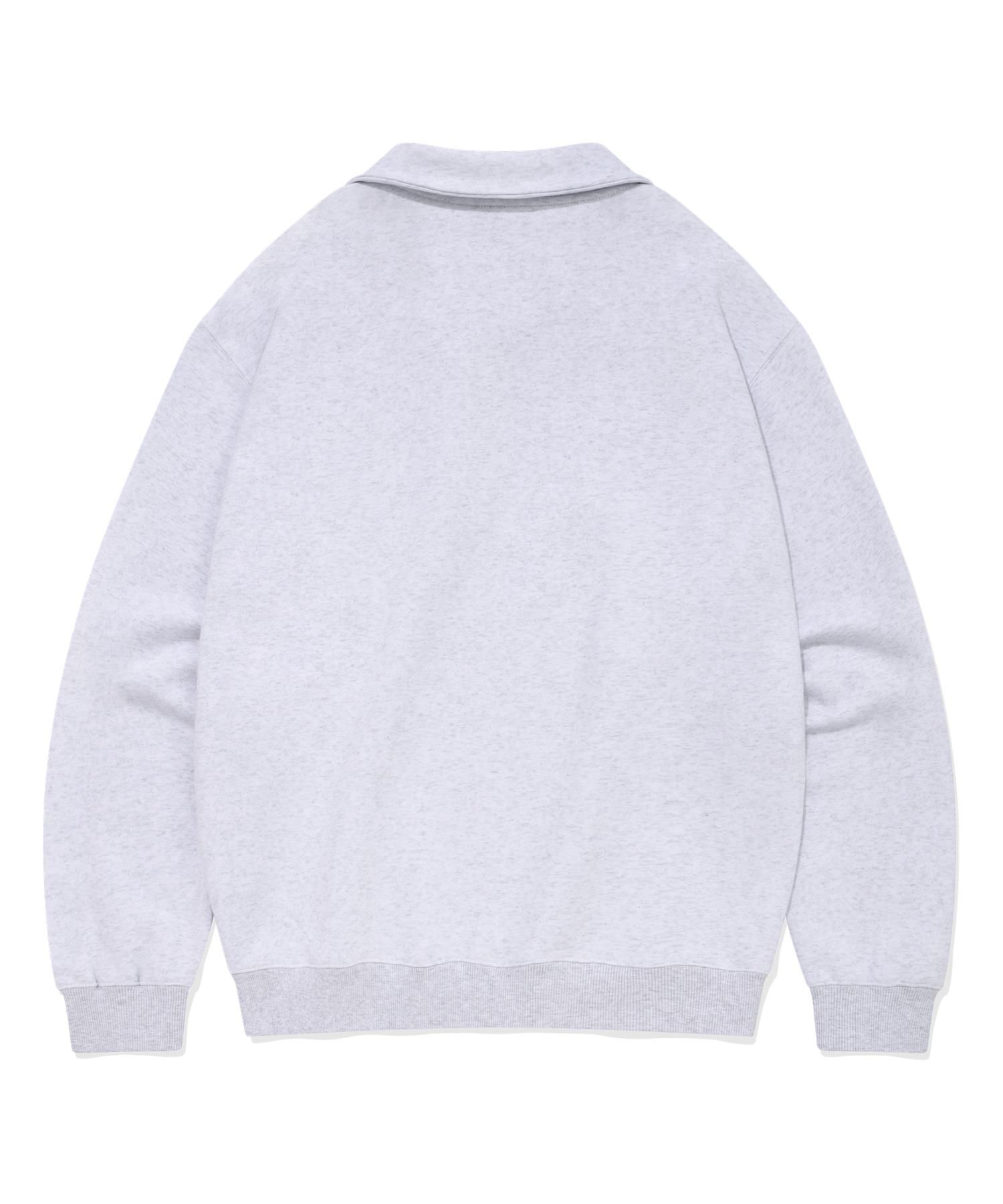 MUSINSA | COVERNAT C Logo Half Zip-up Sweatshirt Heather Gray