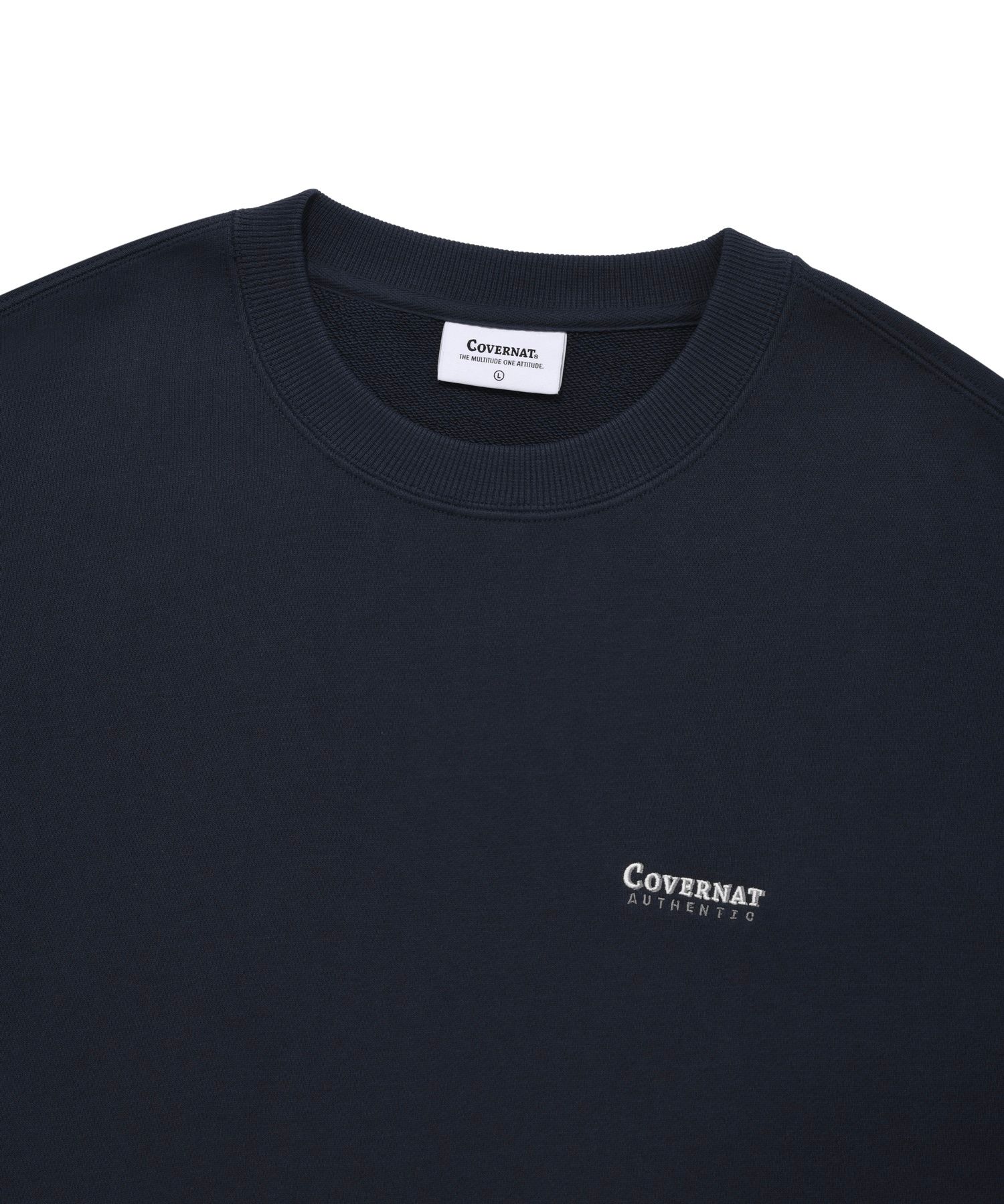 スウェット・トレーナー COVERNAT Small Authentic Logo Man to Man Blue Covernat Unisex Authentic Logo Sweatshirt Blue | Sweatshirts