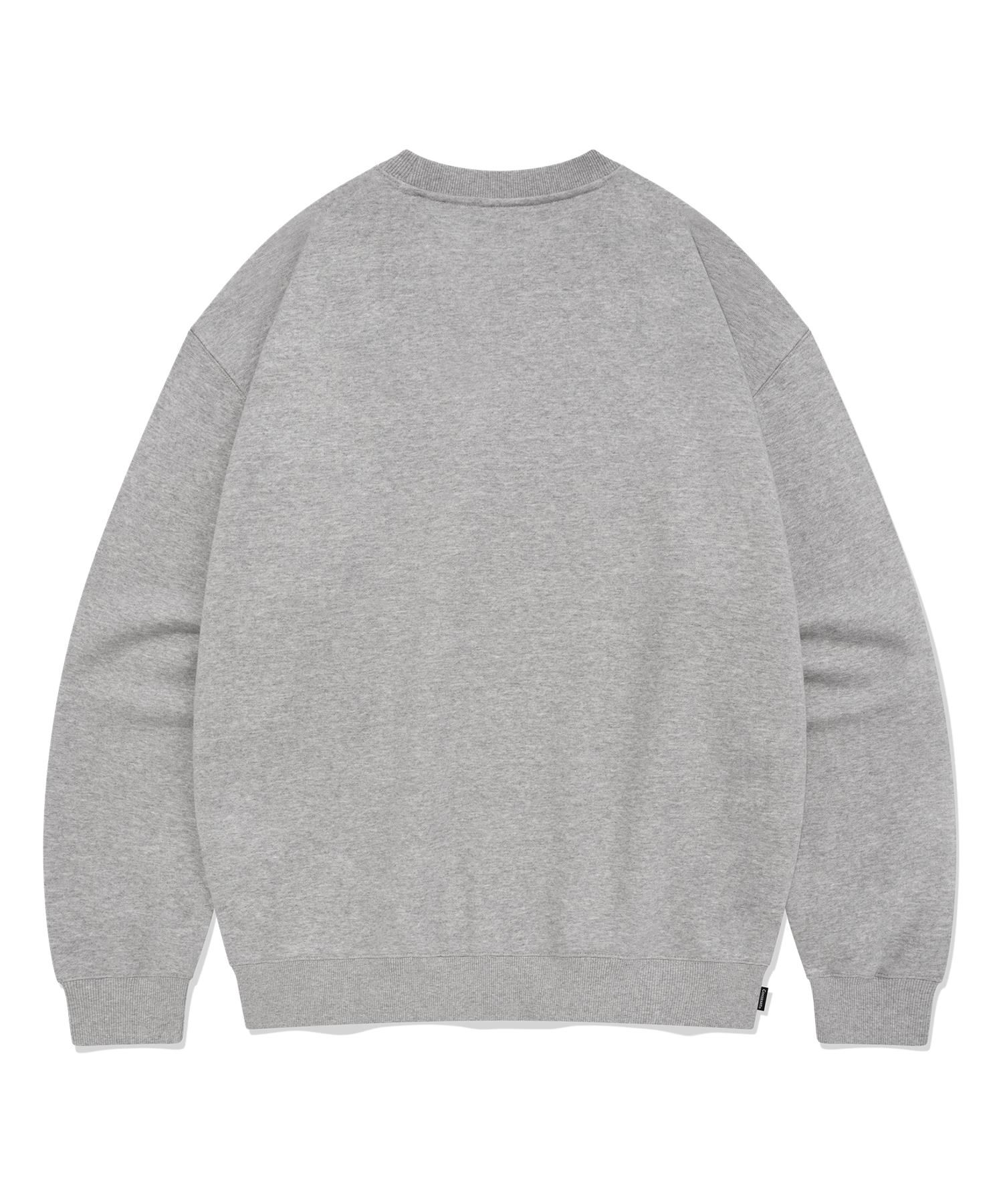 スウェット・トレーナー COVERNAT Small Authentic Logo Man to Man Melange Gray MUSINSA | COVERNAT Authentic Logo Sweatshirt Melange Gray