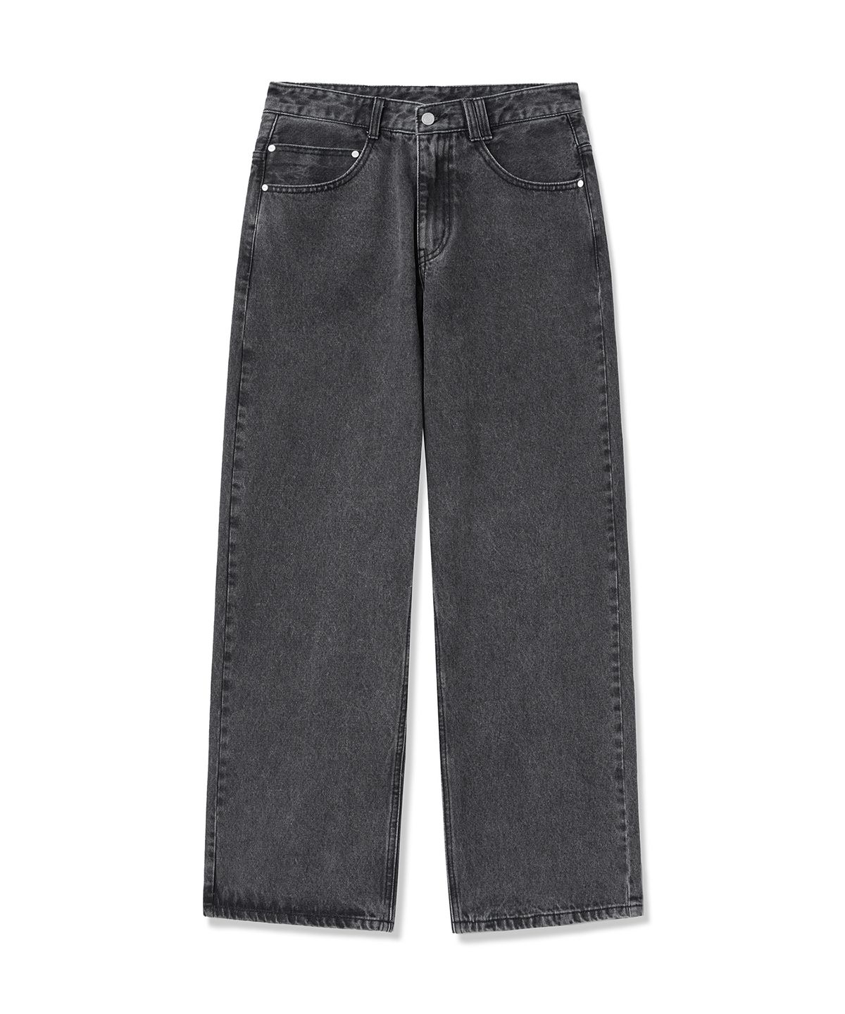 데케트(DECET) Mid Rise Wide Jeans DCPT027AshBlack