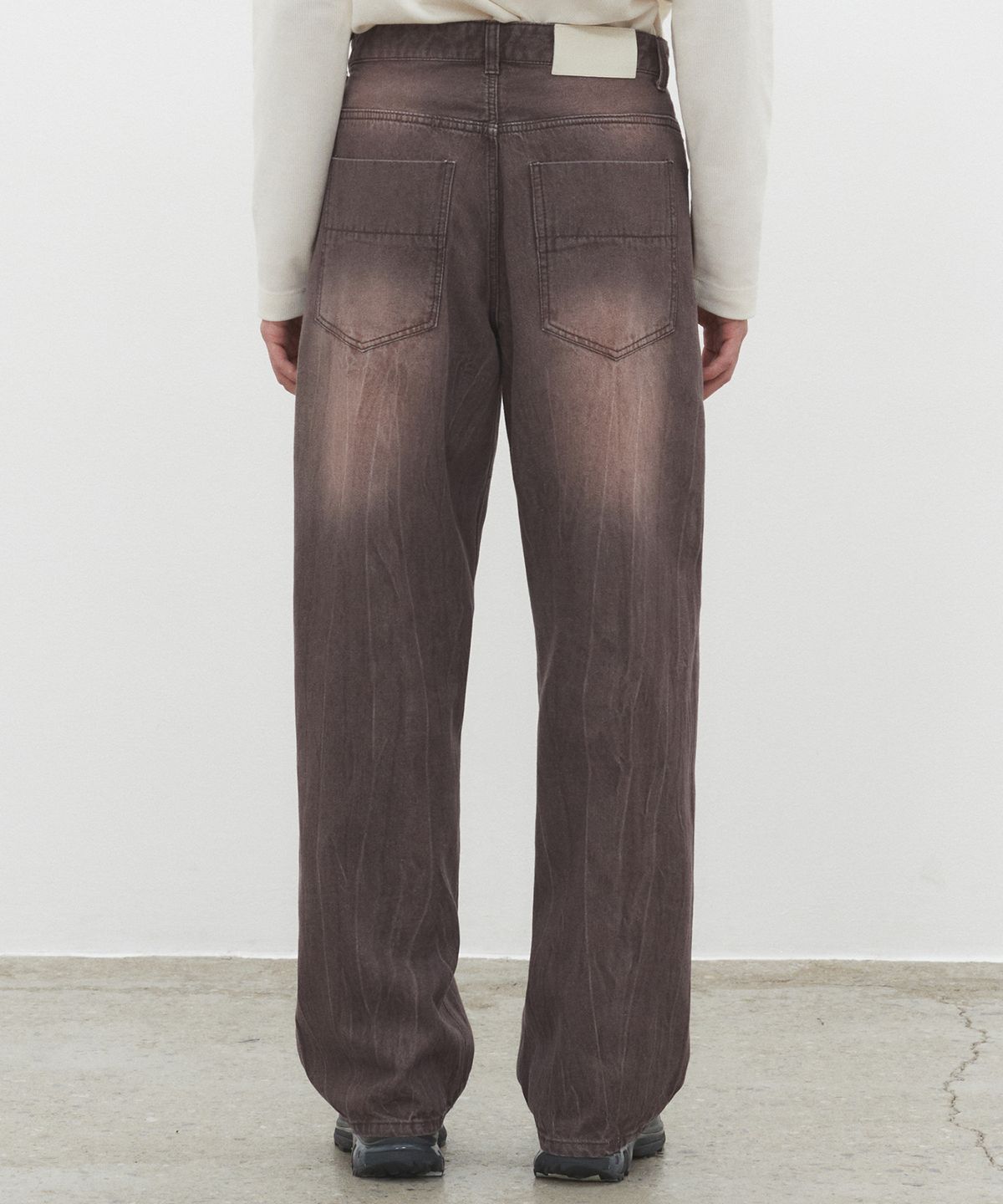데케트(DECET) Mid Rise Wide Jeans DCPT027CRBrown