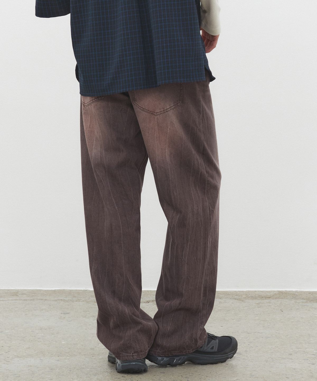 데케트(DECET) Mid Rise Wide Jeans DCPT027CRBrown