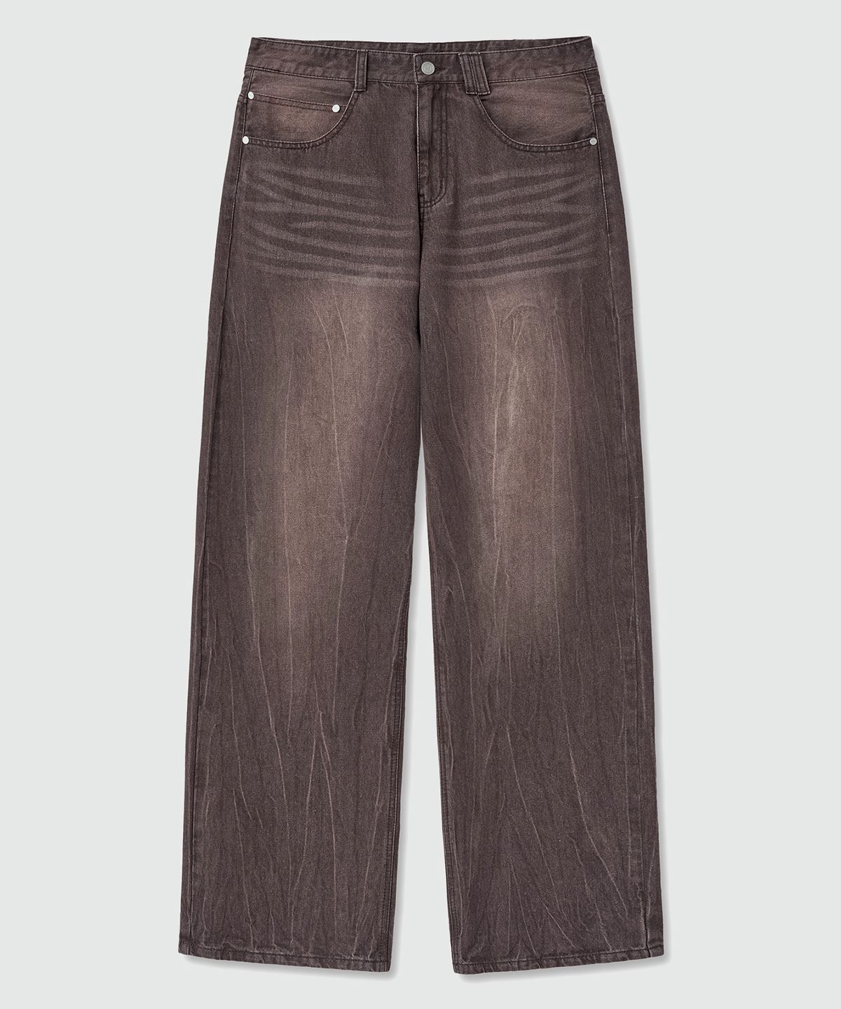 데케트(DECET) Mid Rise Wide Jeans DCPT027CRBrown