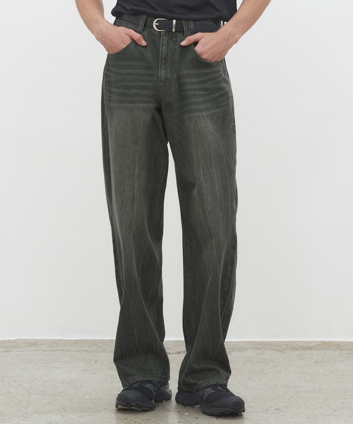 데케트(DECET) Mid Rise Wide Jeans DCPT027CRDKhaki