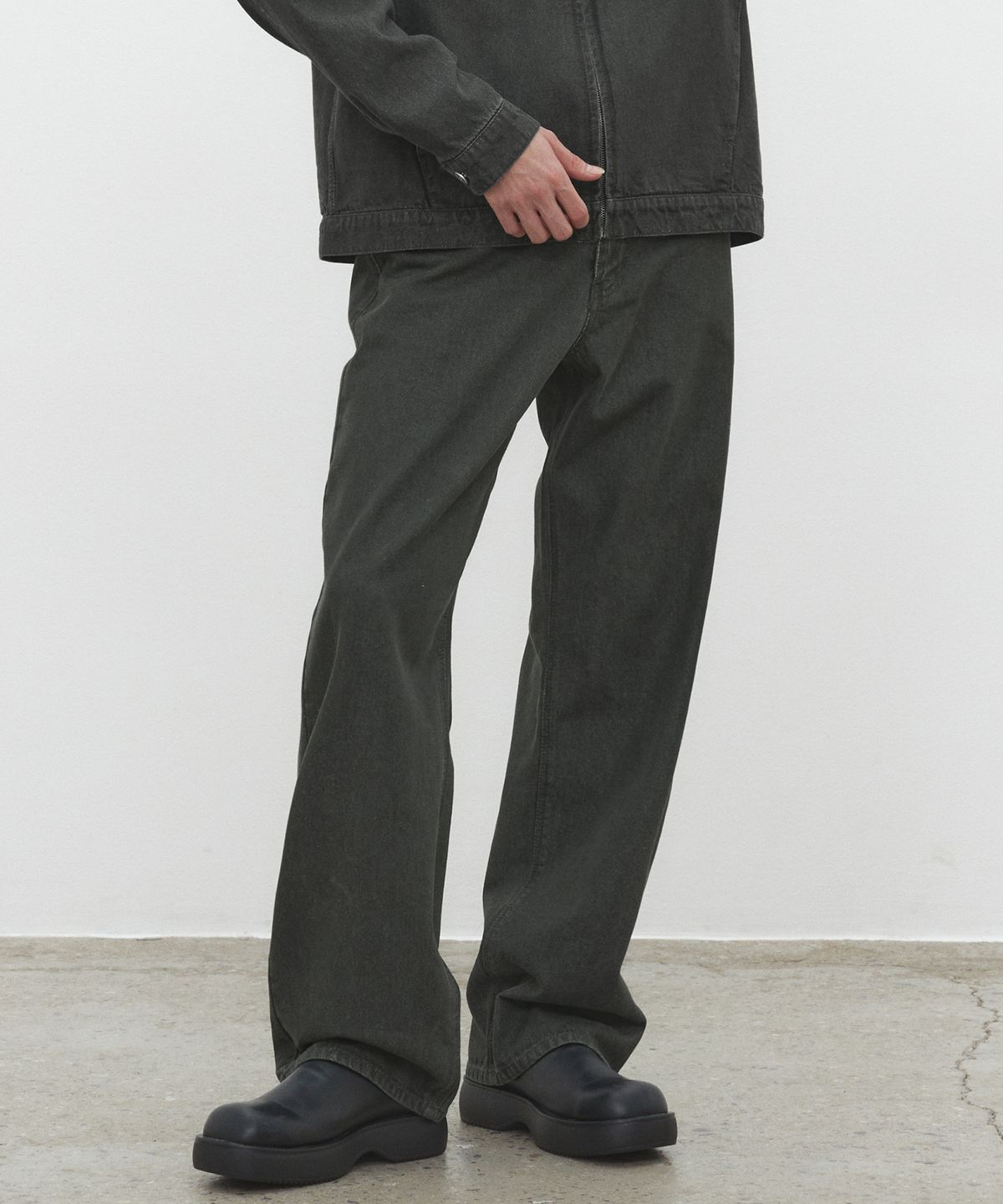 데케트(DECET) Mid Rise Wide Jeans DCPT027DKhaki