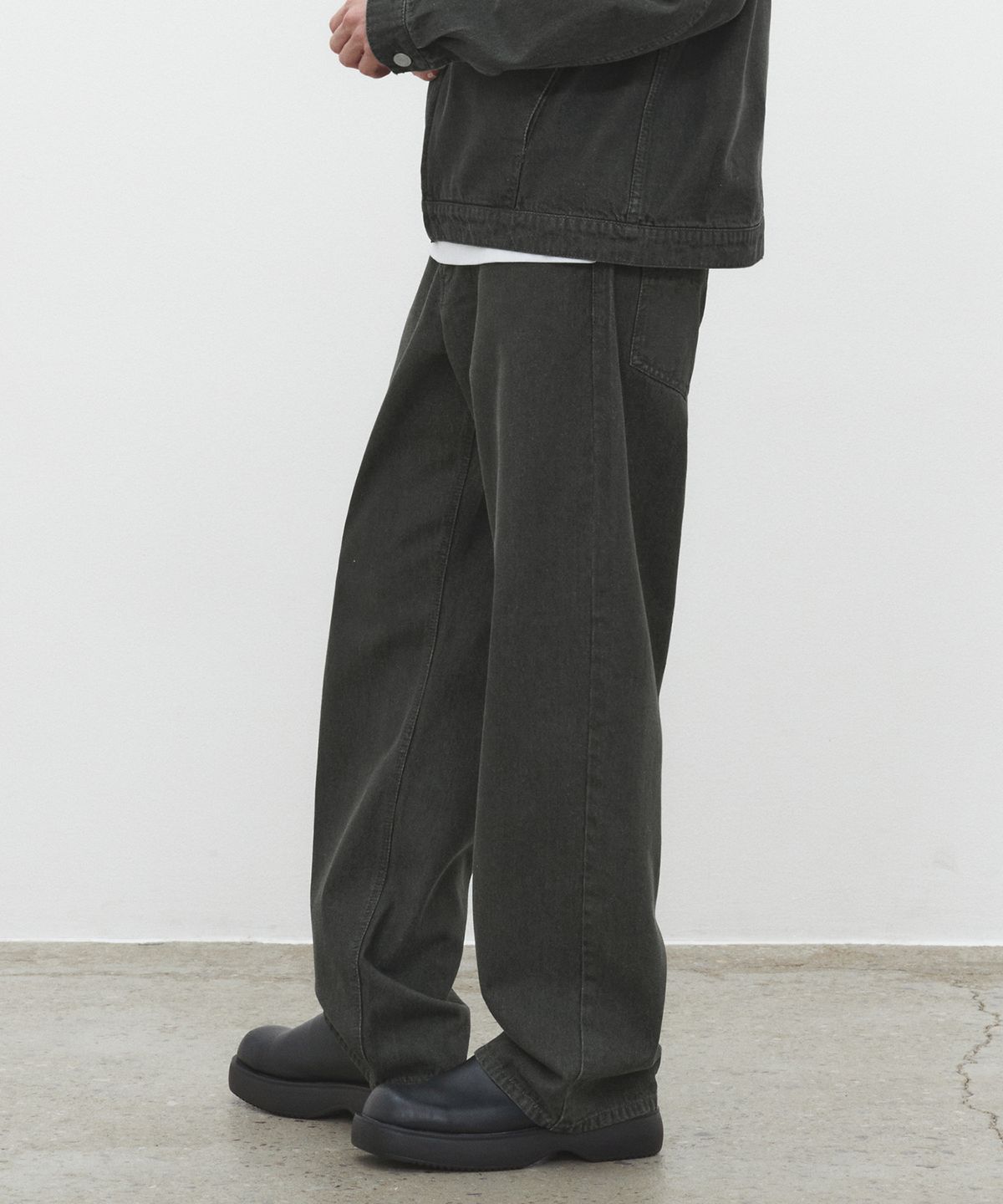 데케트(DECET) Mid Rise Wide Jeans DCPT027DKhaki