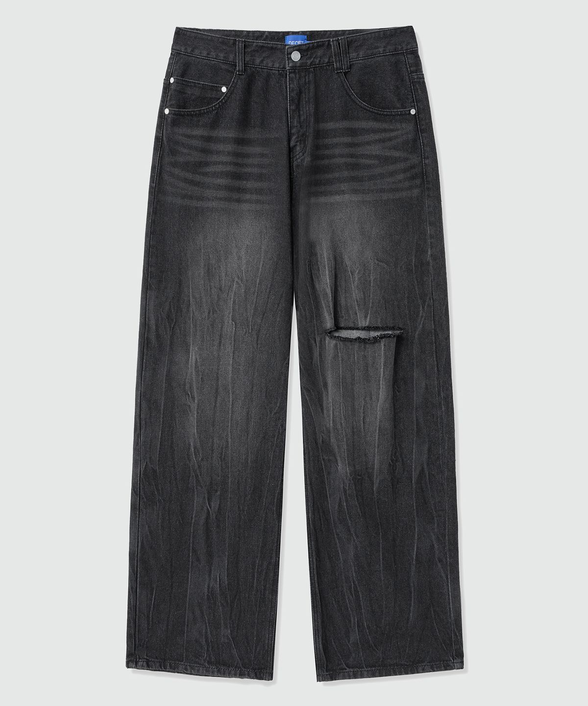 데케트(DECET) Mid Rise Wide Jeans DCPT027DMCRBlack