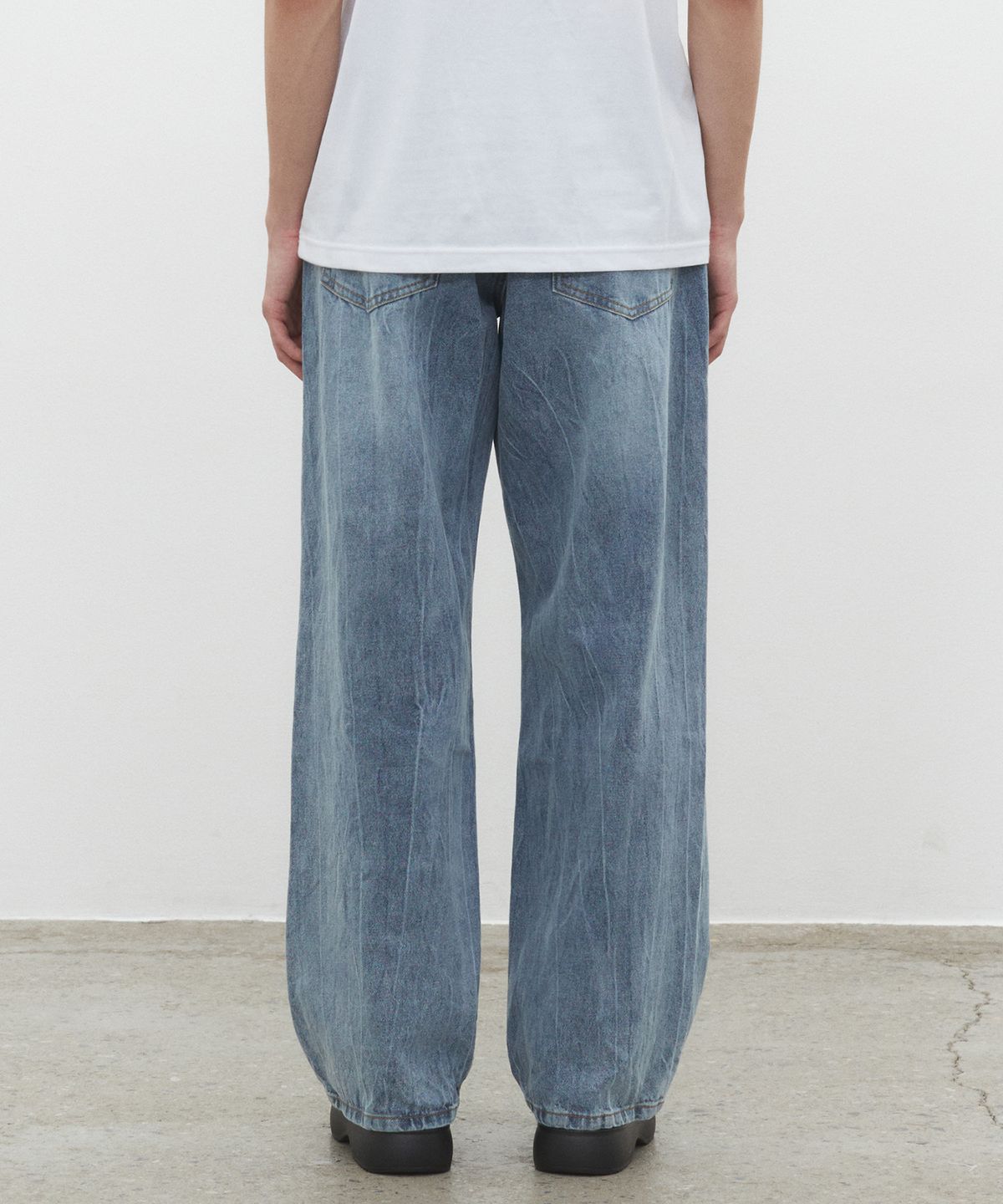 데케트(DECET) Mid Rise Wide Jeans DCPT027DMCRBlue