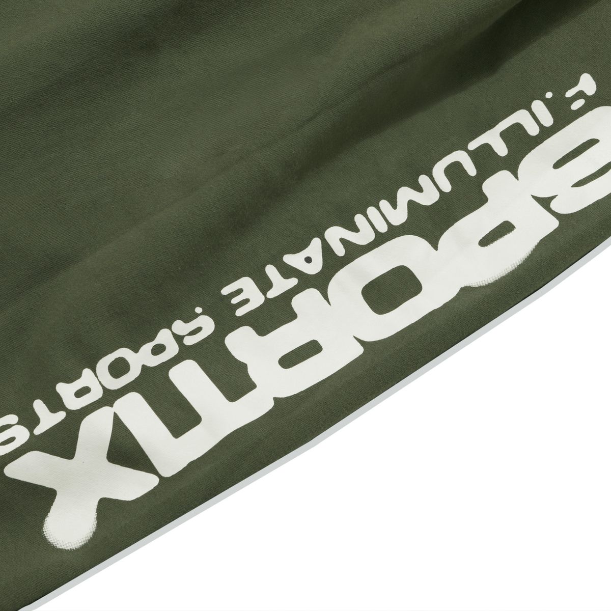 필루미네이트(FILLUMINATE) 스포틱스 로고 롱 스커트-카키