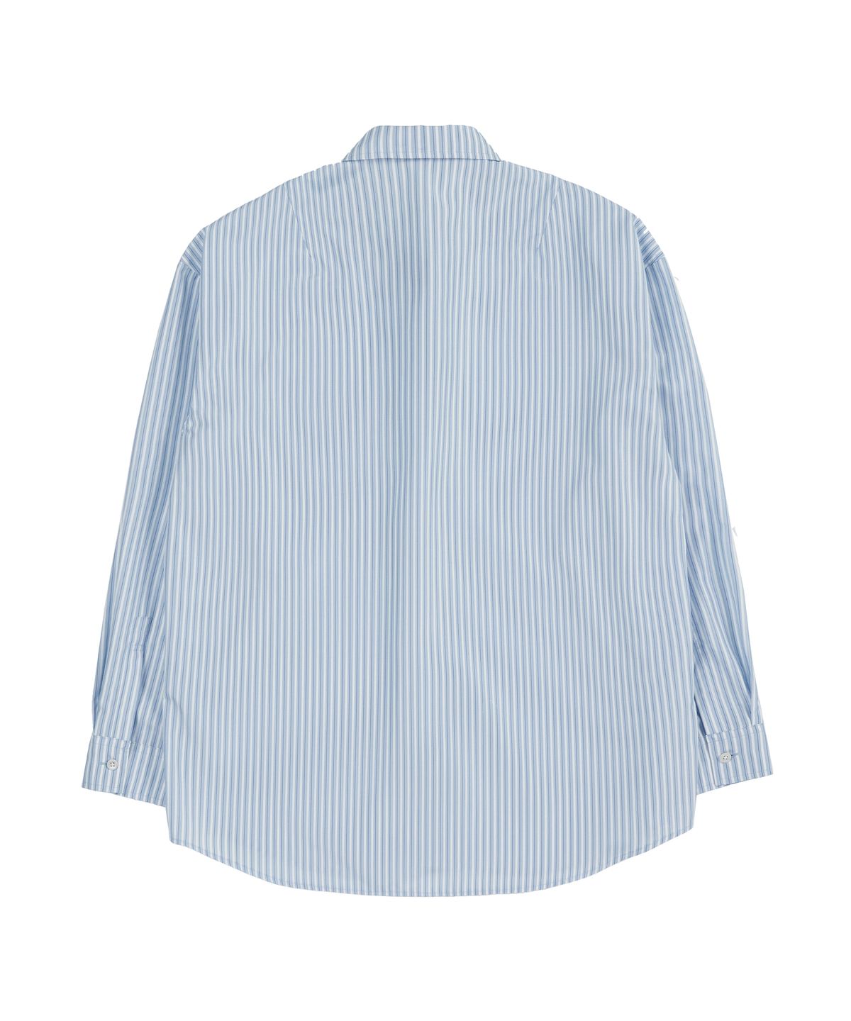 드로우핏(DRAW FIT) 오버사이즈 에센셜 스트라이프 셔츠 [BLUE]