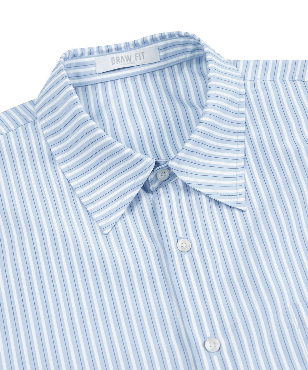 드로우핏(DRAW FIT) 오버사이즈 에센셜 스트라이프 셔츠 [BLUE]