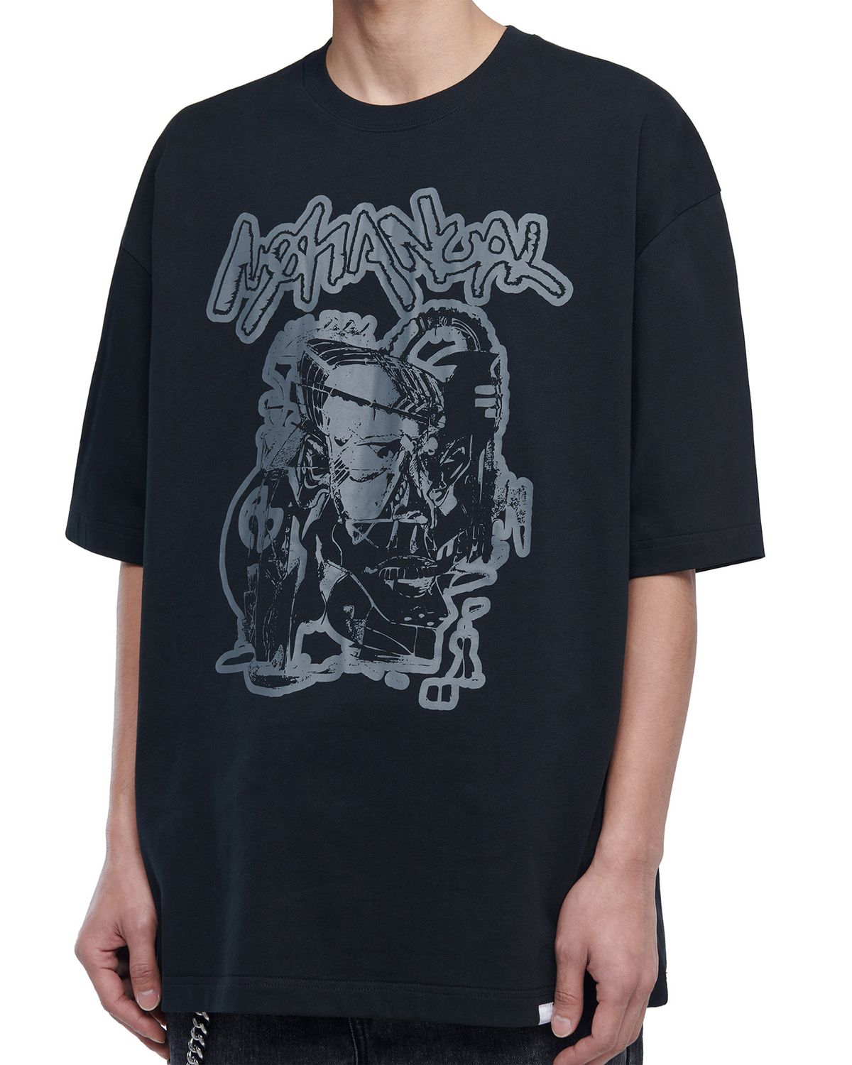 노매뉴얼(NOMANUAL) CULT T-SHIRT - BLACK
