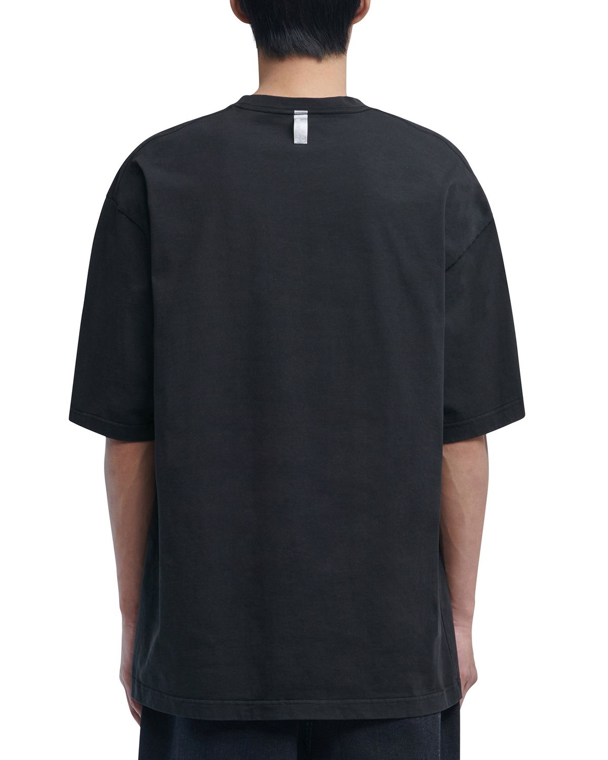 노매뉴얼(NOMANUAL) THUNDER LOGO T-SHIRT - WASHED BLACK