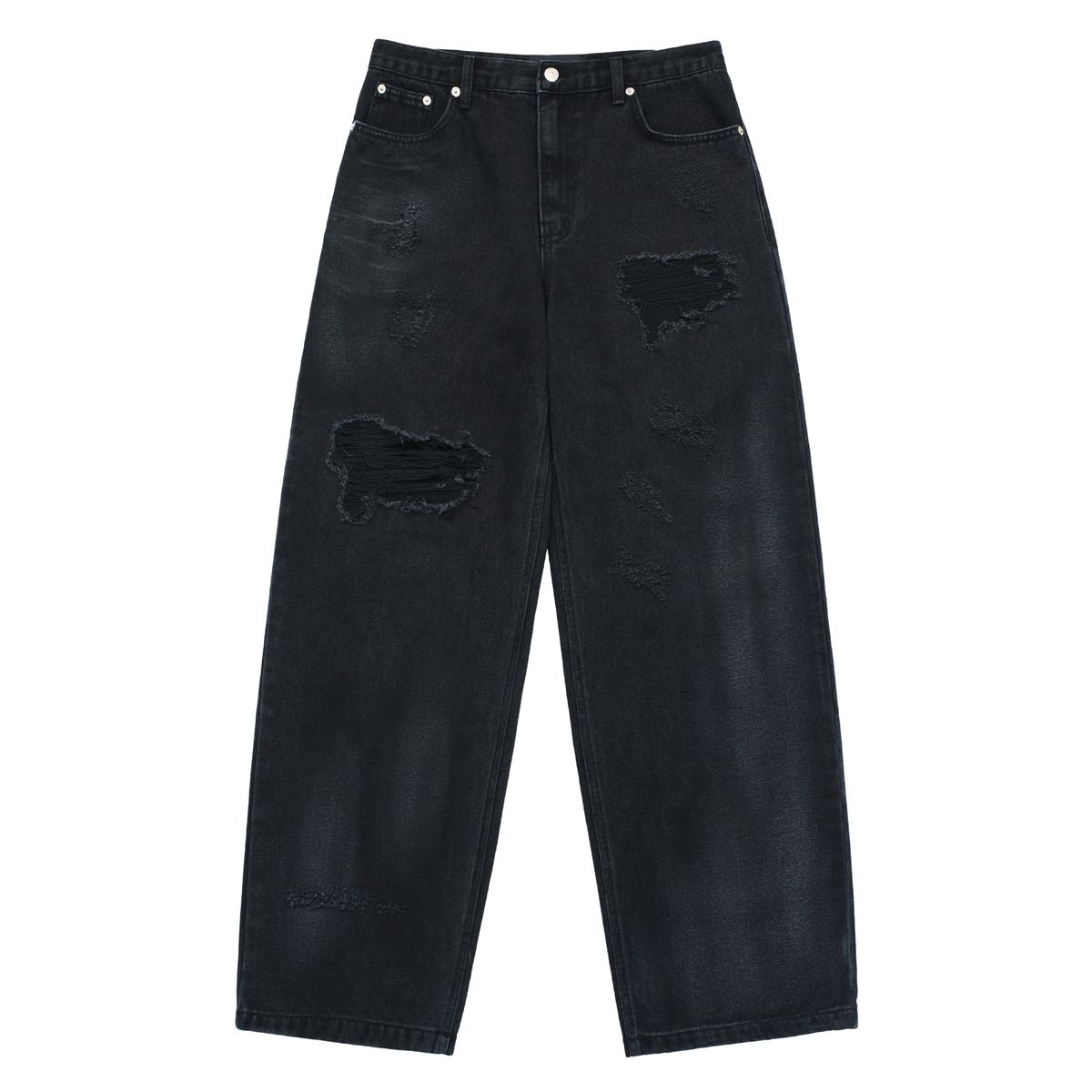 아크메드라비(ACME DE LA VIE) DESTROYED WASHING SPRAY DENIM PANTS BLACK