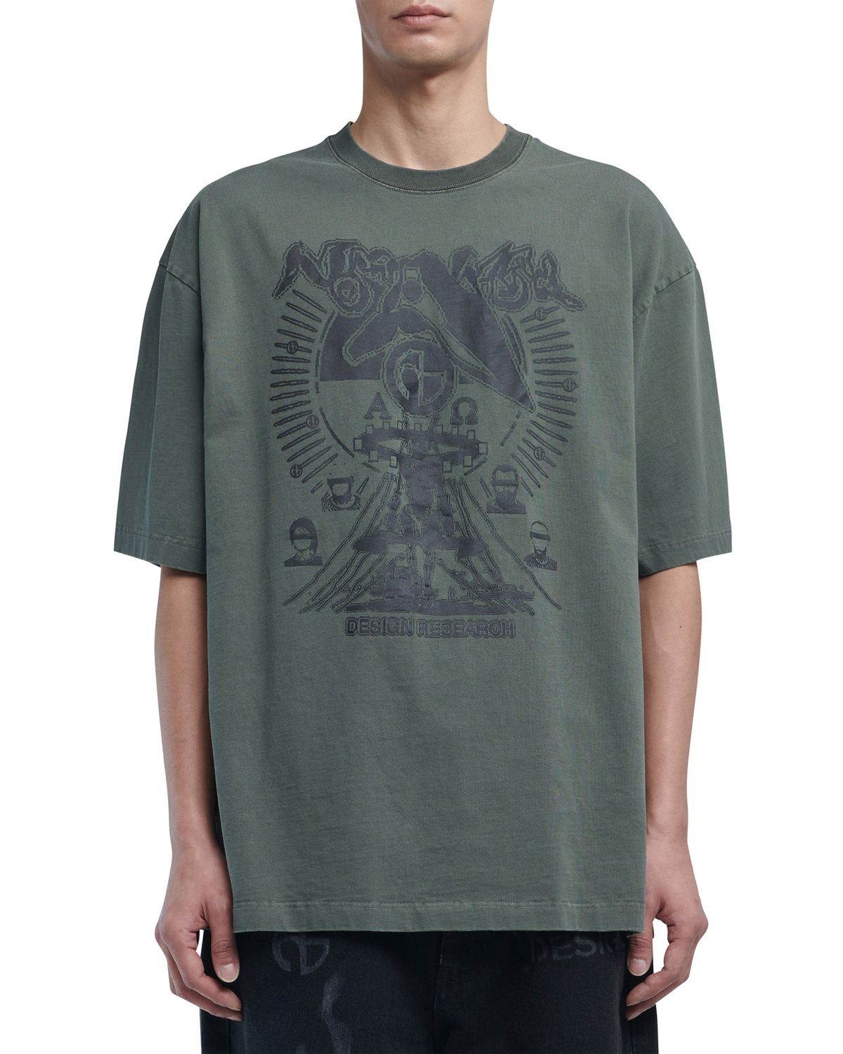 노매뉴얼(NOMANUAL) CYBER GOD T-SHIRT - KHAKI