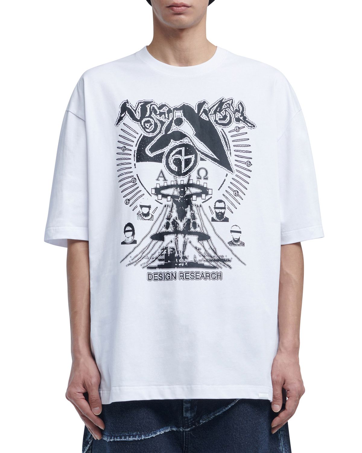 노매뉴얼(NOMANUAL) CYBER GOD T-SHIRT - WHITE