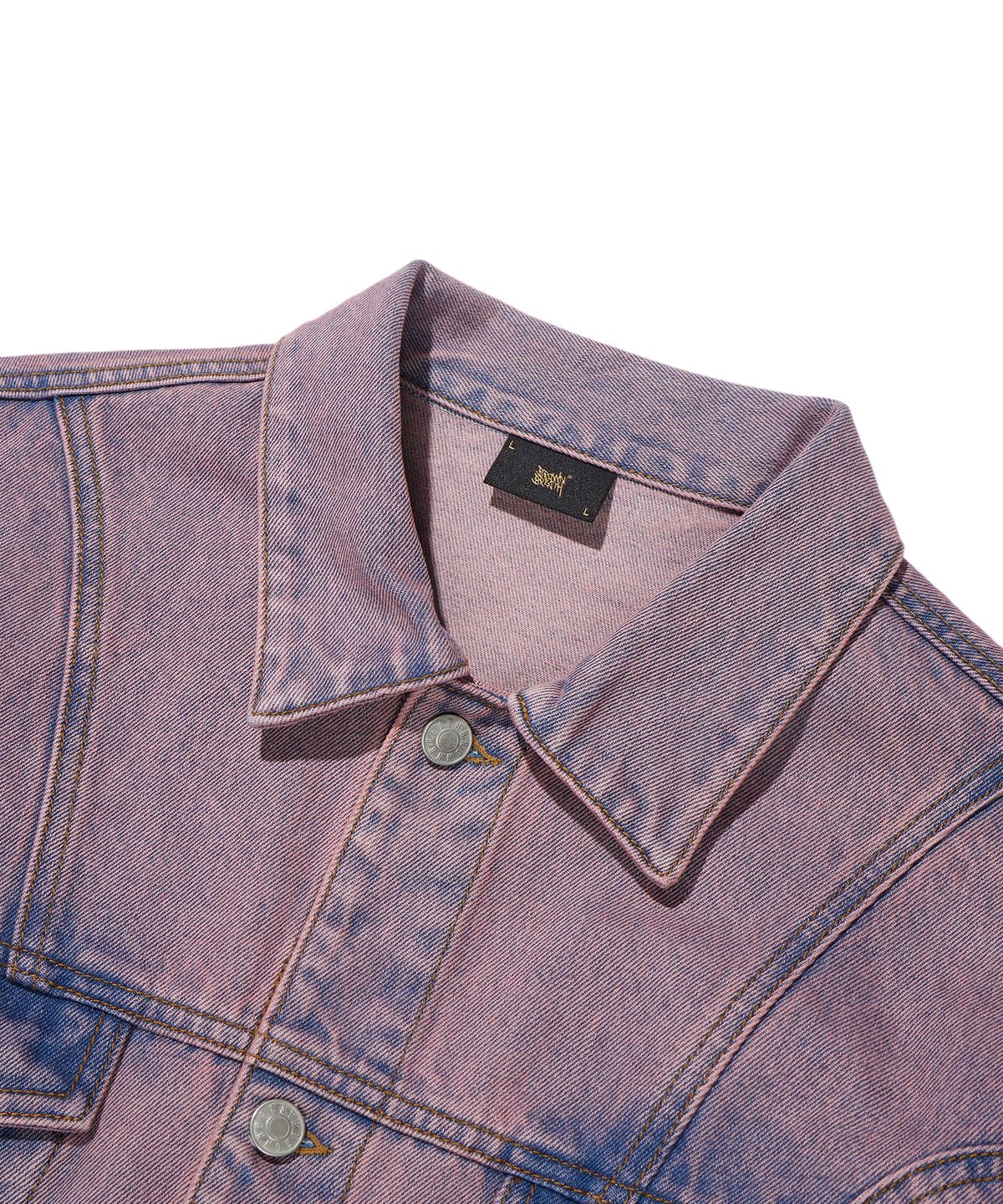 브라운브레스(BROWNBREATH) GRADATION DENIM JACKET - INDY PINK