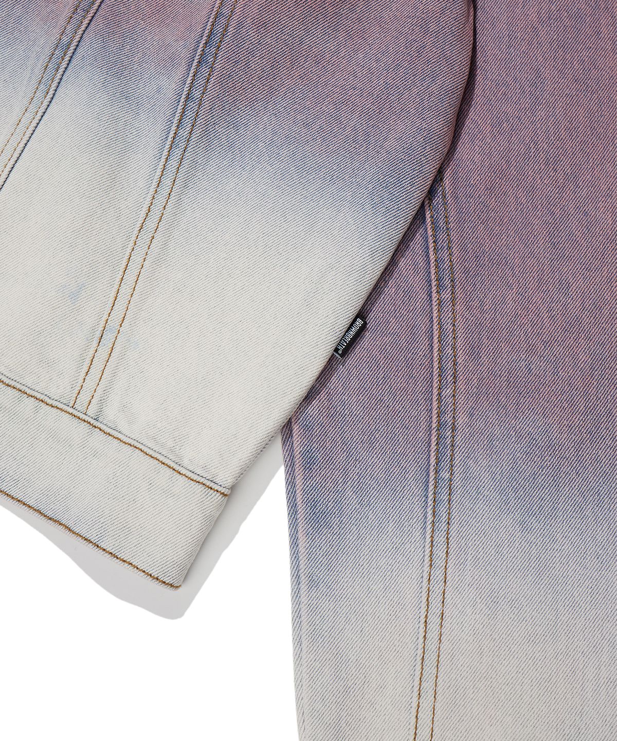 브라운브레스(BROWNBREATH) GRADATION DENIM JACKET - INDY PINK