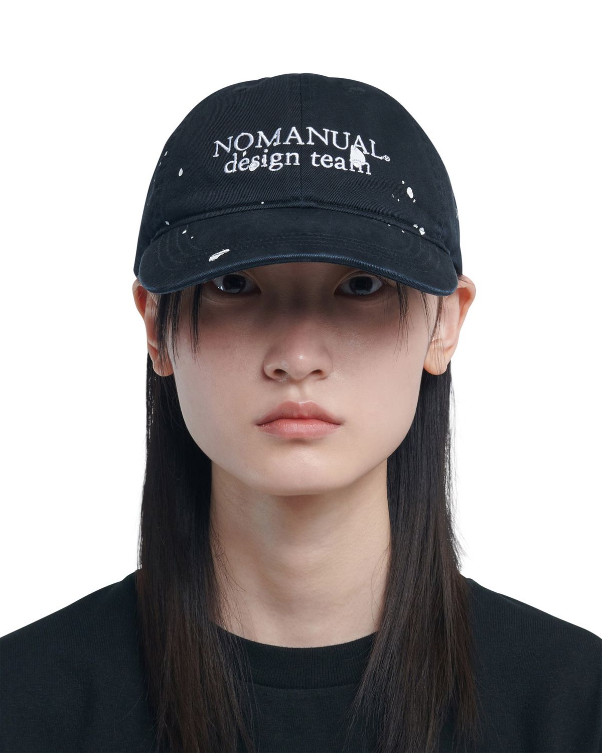 노매뉴얼(NOMANUAL) D.T BALL CAP 241 - WASHED BLACK