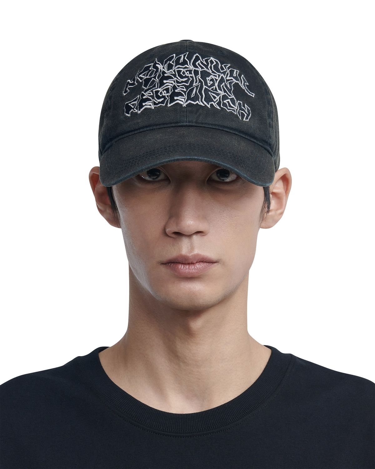 노매뉴얼(NOMANUAL) M.S.L BALL CAP - WASHED BLACK