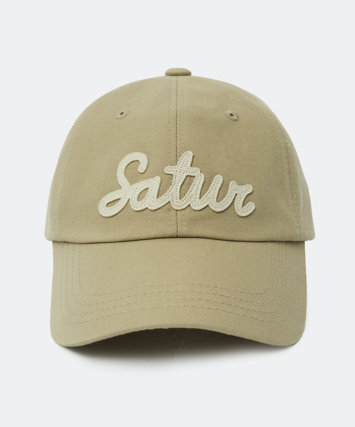 세터(SATUR) 빈티지 캐쥬얼 아플리케 볼캡 베이지