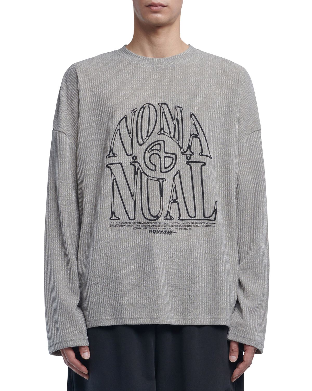 노매뉴얼(NOMANUAL) S.N.A KNIT LONG SLEEVE - OATMEAL