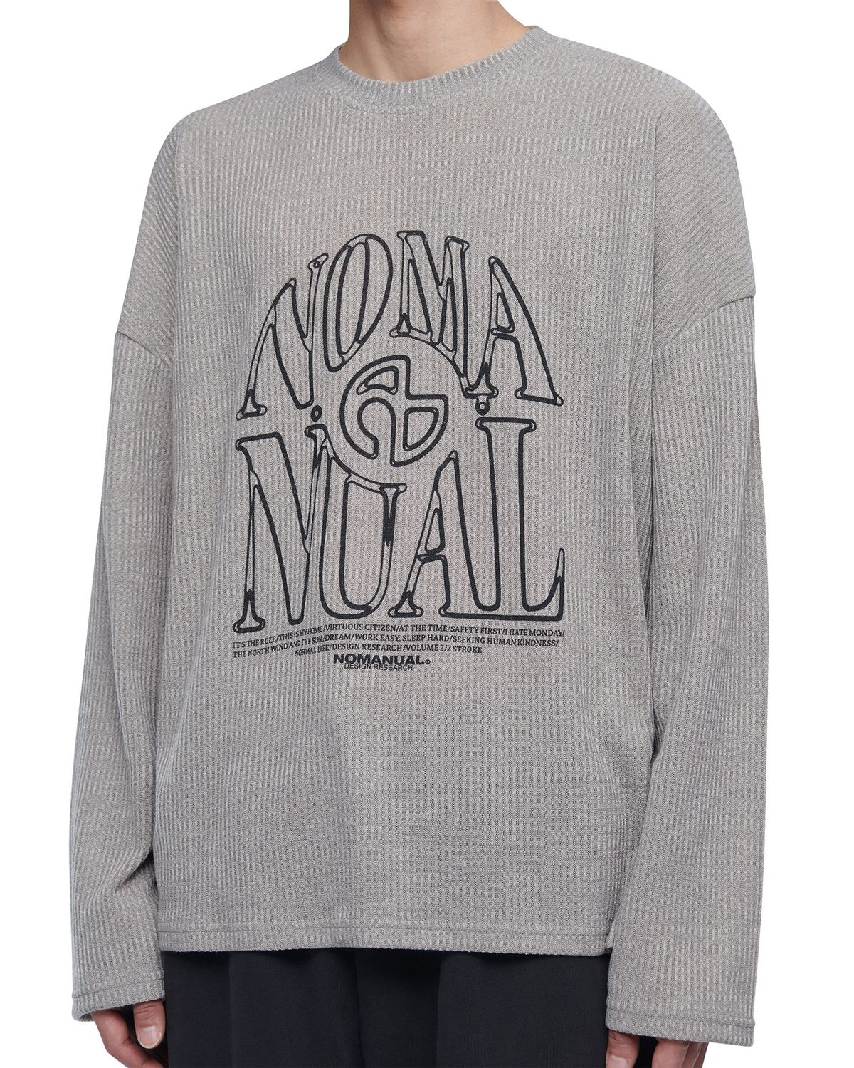 노매뉴얼(NOMANUAL) S.N.A KNIT LONG SLEEVE - OATMEAL