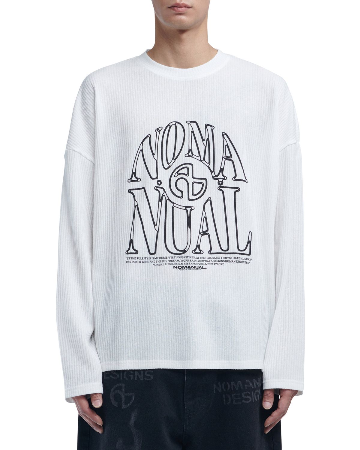 노매뉴얼(NOMANUAL) S.N.A KNIT LONG SLEEVE - WHITE