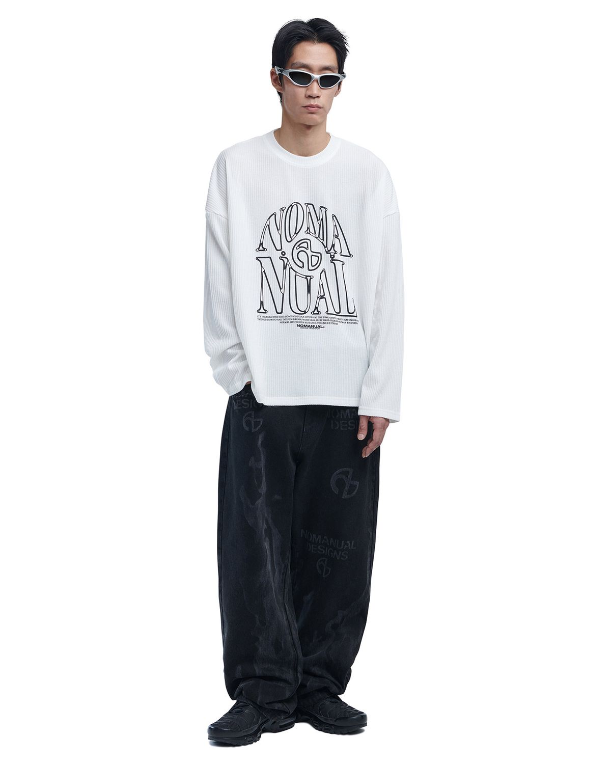 노매뉴얼(NOMANUAL) S.N.A KNIT LONG SLEEVE - WHITE