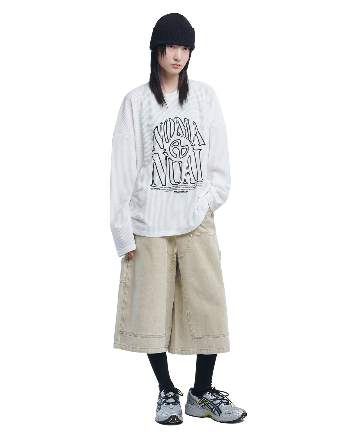 노매뉴얼(NOMANUAL) S.N.A KNIT LONG SLEEVE - WHITE
