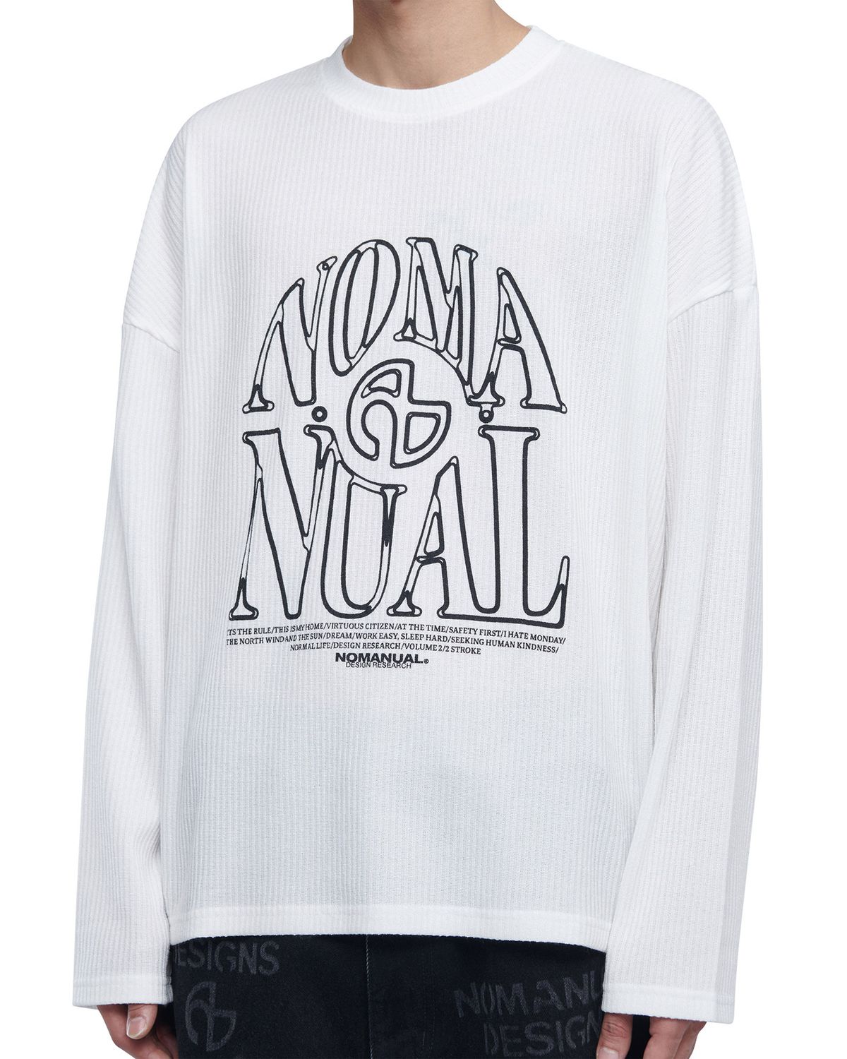 노매뉴얼(NOMANUAL) S.N.A KNIT LONG SLEEVE - WHITE