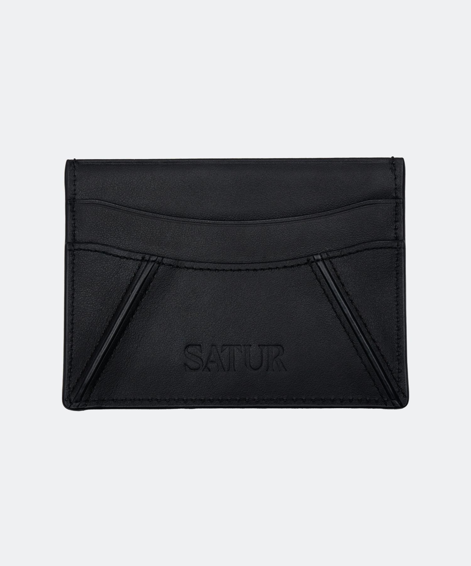 MUSINSA | SATUR Riga Leather Card Holder Classic Black
