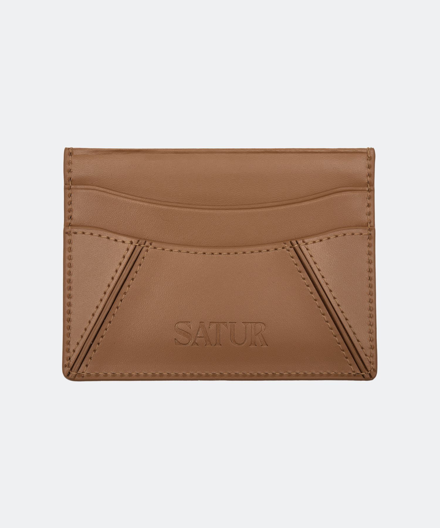 MUSINSA | SATUR Riga Leather Card Holder Saddle Brown
